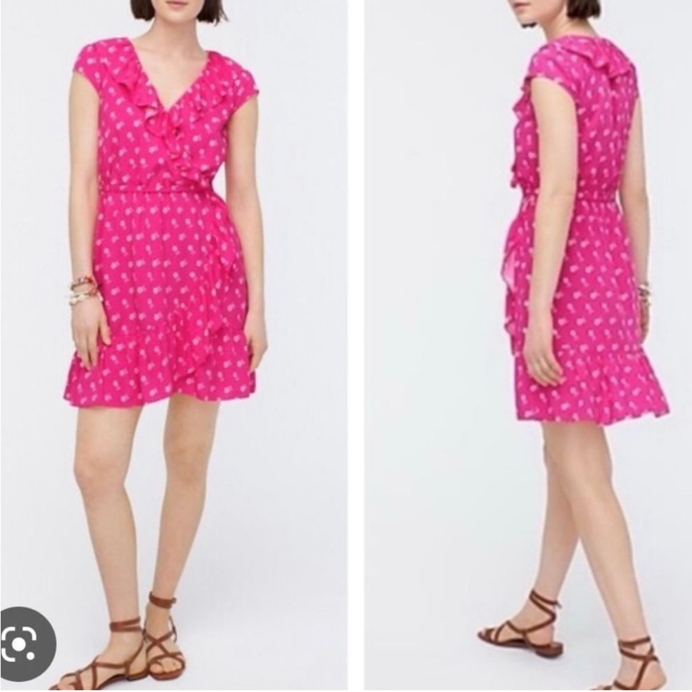 J. Crew Pink Floral Dress Size 6